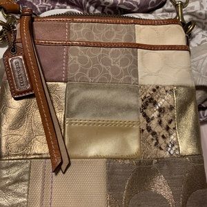 Coach shoulder patch work cross body bag